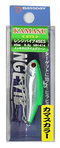 Bassday(バスデイ) ルアー レンジバイブ45ESカマス MH414 メッキホロライムグリーン.