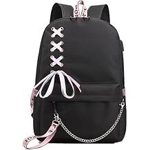 ISaikoy Casual Canvas Backpack Bookbag Daypack School Bag Shoulder Bag Color Q58