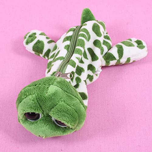Image of Minache Women Animal Tortoise Plush Stationery Pouch Pen Pencil Case Ladies Cosmetic Bag