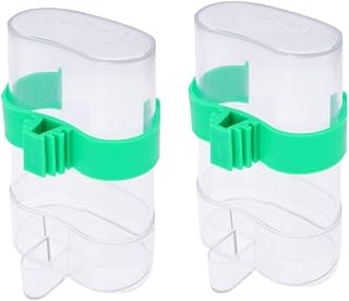 FUOYLOO Alimentador de pássaros para animais selvagens, 2 peças, para animais selvagens, bebedouro para pássaros, bebedouro para periquitos, sem pássaros, bebedouro, hamster, pratos para animais, alimentador automático para pássaros