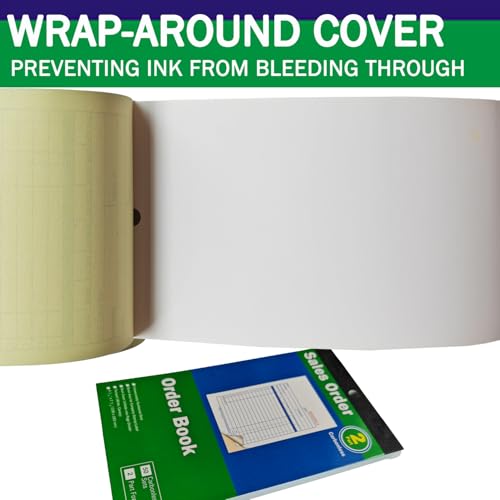 Sales Order Book 2-Part Carbonless Form White Canary 4-3/16x7-3/16 Inches 50 Sets per Book Ideal for Keeping Proper Records of Orders and Sales (2Packs)