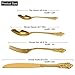 ZCF 24-Piece Gold Flatware Silverware Set,18/10 Heavy Duty Stainless Steel Flatware Service for 6,Cutlery Include Knife/Fork/Spoon/Coffee Spoon,Mirror Polished, Dishwasher Safety