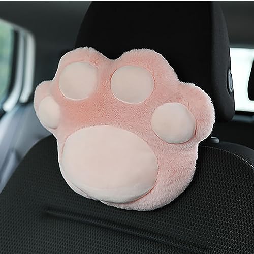 Image of Car Travel Pillow for Kids Car Seat Pillow Cute Cartoon Travel Pillow Cushion Breathable Head and Body Support Pillow for Sleeping Travel Neck Rest (Pink(Pillow+ Seatbelt Cover))