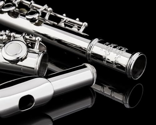Image of Glory Closed Hole C Flute With Case, Tuning Rod,Joint Grease and Cloth, Gloves, Nickel Siver