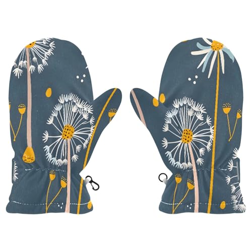 Kid's Winter Gloves Children Warm Gloves Dandelion for Boys Girl Age 4-6 Years