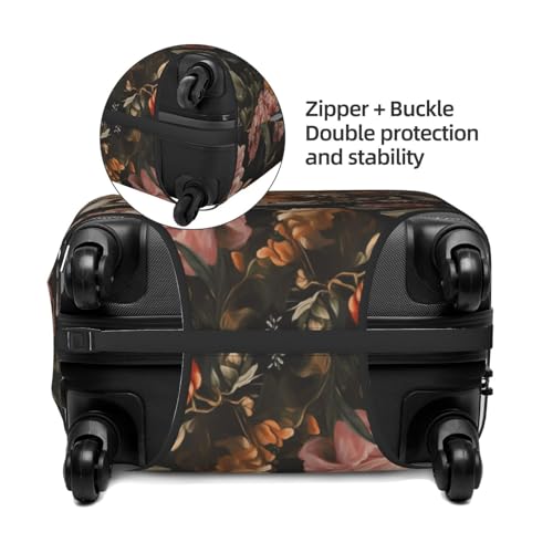 Tiger And Florals Maximalism Elastic Travel Luggage Covers Dustproof Scratch-Resistant Suitcase Protector Fit 22-24 Inch2