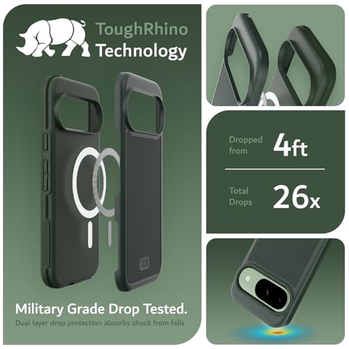 Image of TUDIA MergeGrip [Magsafe Compatible] for Pixel 9 & 9 Pro Case - Pine Green