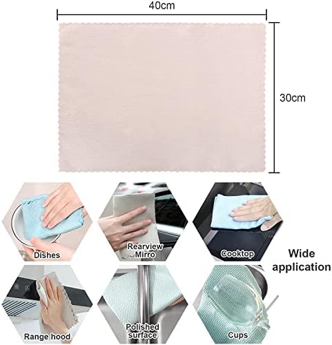 Cleaning Cloth,10 PCS Fish Scale Nanoscale Cloth Microfibre Cloths Kitchen Towels Reusable Lint Free Absorbent Polishing Wipes for Mirrors, Car Glass, Dishes, Screens, Window (30 x 40cm,Random Color)