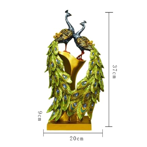 Estatua de Pavo Real de Resina para Decoración Hogar miniatura 3