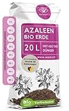 Azaleenerde 20 L | Perfekte Saure Erde Für Kräftige kalkempfindliche Pflanzen| Mit Wurzelaktivator & Dünger | Nährstoffreich & In Deutschland Abgefüllt