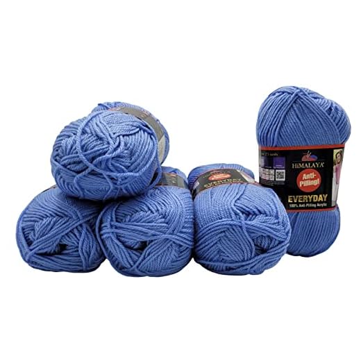 Everyday 70035 - Ovillo de lana antipilling (5 unidades, 100 gramos, 500 gramos, lana de punto uni, efecto antipilling