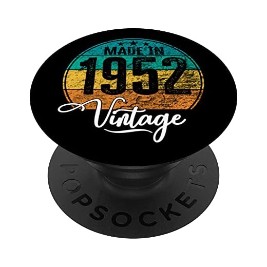 Cumpleaños Vintage Año de nacimiento 1952 Cumpleaños bday PopSockets PopGrip Intercambiable