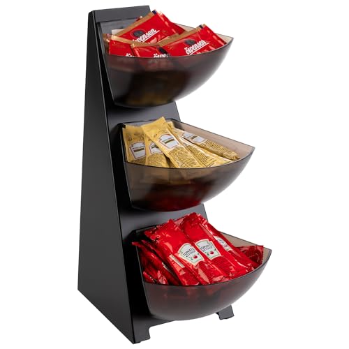 APS 11413 Multi-Rack, Küchenregal, Gestell aus 18/0 Edelstahl, Portionsschütte aus Kunststoff, Portionsspender, Volumen pro Schütte 1 Liter Inhalt, 3-stufig
