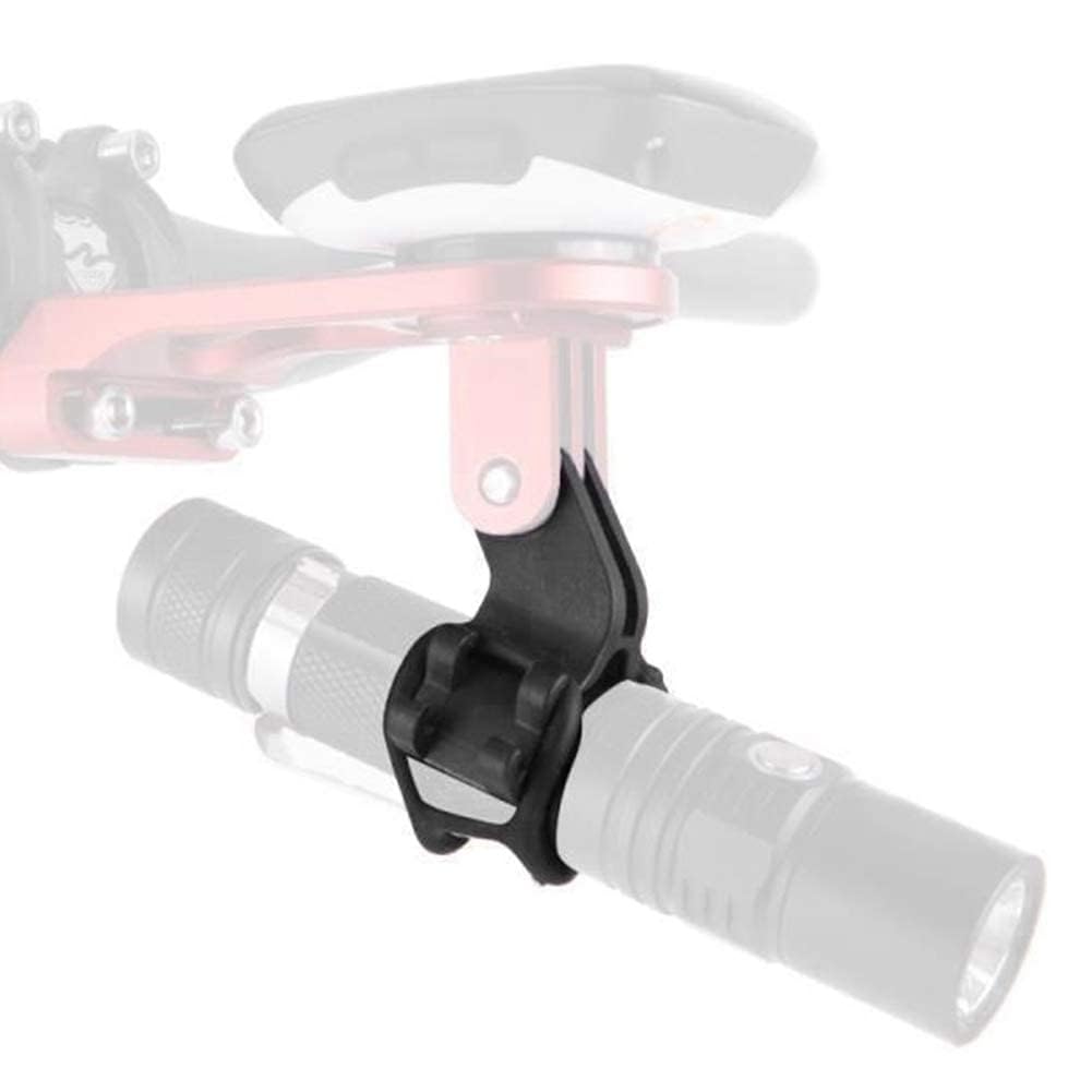 Soporte de Linterna para Bicicleta, Montaje Seguro con Banda de Goma Soporte de Manillar Extensible para Ciclismo de Carretera, Montaña y Nocturno