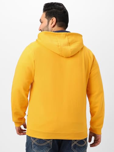 Image of Urbano Plus Men's Cotton Zippered Hooded Casual Winterwear Sweatshirt