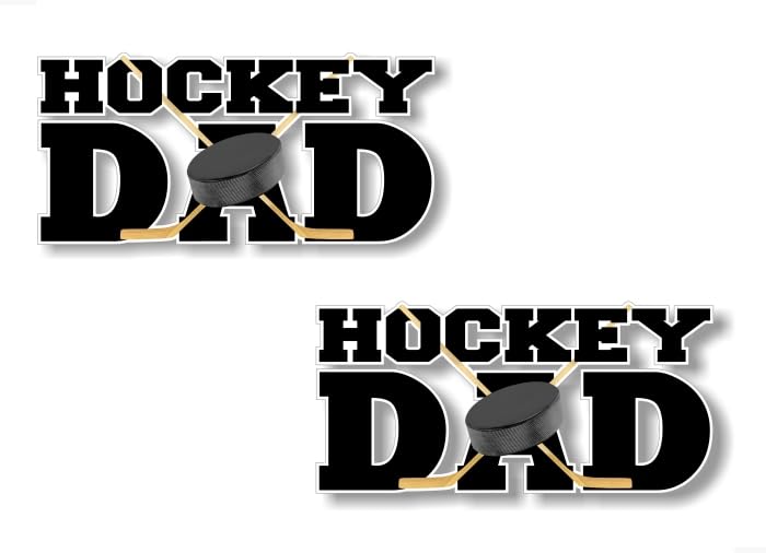 Adhesivo Hockey DAD de 8 pulgadas para identificar el coche familiar de deportes sobre hielo