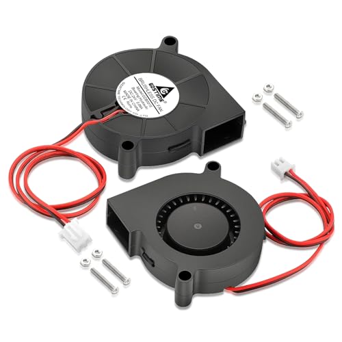 GDSTIME - Juego de 2 5015 24 V Ventilador 5015 24 V Ventilador de refrigeración 50 x 50 x 15 Blower Fan 2 pines para PC