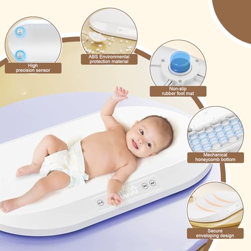 Pèse-bébé numérique antidérapant avec 4 unités de mesure - 5