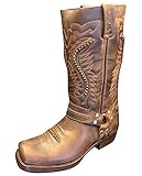 sancho stiefel köln  Sancho Boots Cowboydtiefel Westernstiefel Biker Stiefel Motorrad Stiefel 5859 Braun bereits besohlt (Numeric_36)