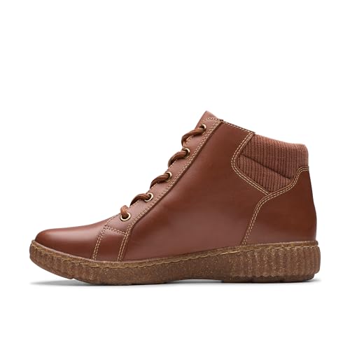 Clarks Clarks Collection Women's Caroline Park Ankle Boot, Tan Combi Leather, 5.5 Medium US