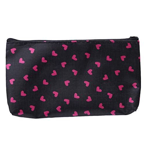Toporchid Frau Mini Kosmetik Schminktasche Multifunktions-Aufbewahrungsbeutel Für Reisen Im Freien Zuhause Liefert (Schwarz) Cover