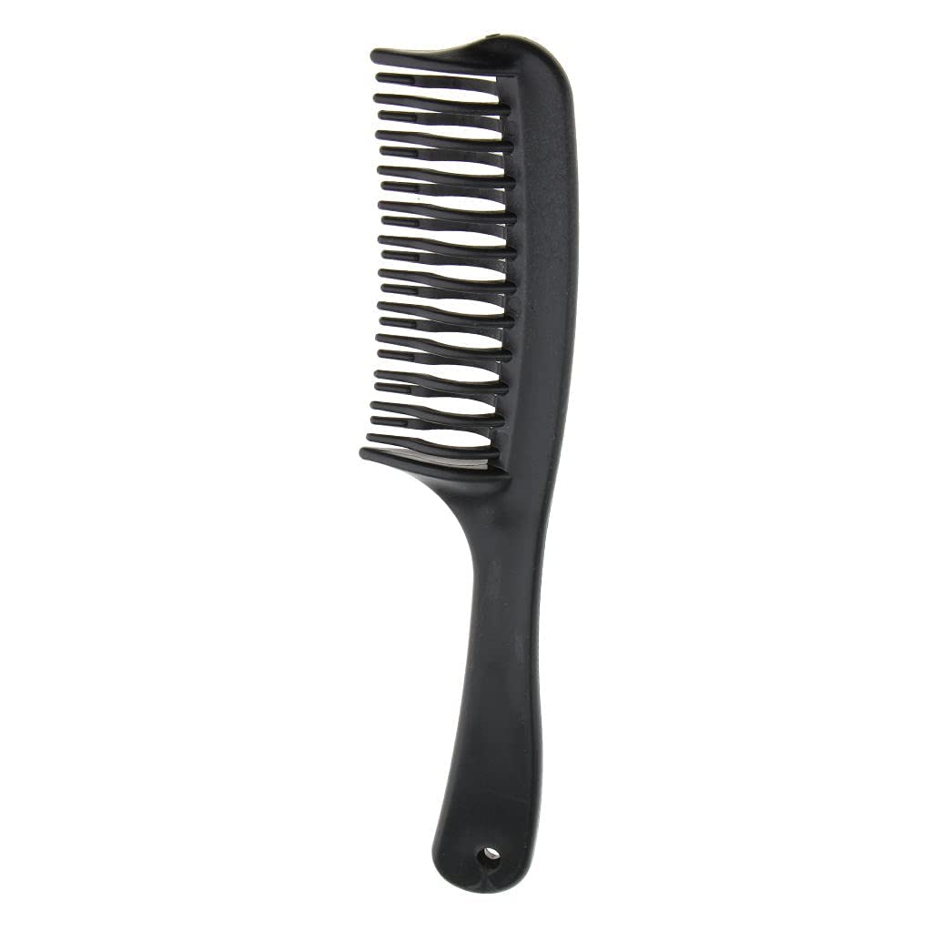 Zalati Pettine districante antistatico con denti 2 in 1 in plastica, denti larghi per capelli lunghi e spessi, ricci e ondulati