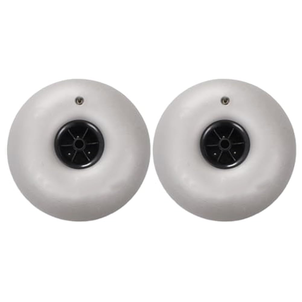 2 x Strandballon-Räder, 30,5 cm PVC-Trolleyreifen mit 180 mm Breite für Sand-Campingwagen, graue Ersatzräder, 296 x 180 x 10,5 mm