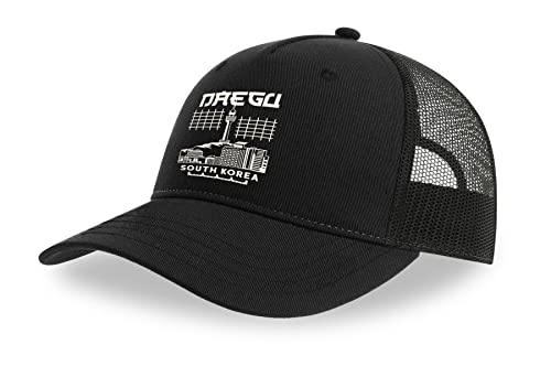Casquette de camionneur noire en coton idéale pour les sorties et le plein air