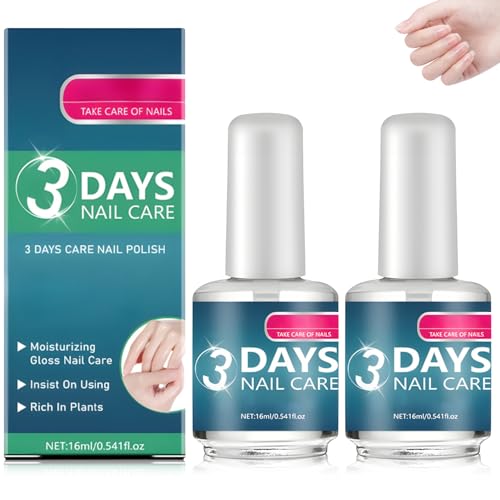 3 Days Nail Care - Keratin Amino Acid Nail Care, Strengthening and Hydration, for Dry, Weak & Fragile Nails, 16ml/0.56oz (2pcs)