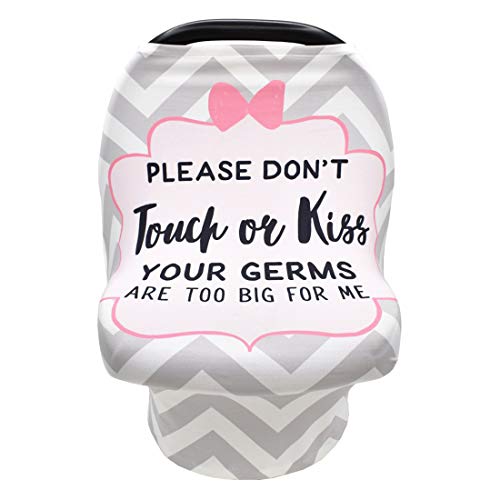 Terriboo Nursing Cover for Newborn Breastfeeding Multi Use Infant Stroller Canopy Unisex Baby Car Seat Cover High Chair Cover Shopping Cart Cover for Baby Boy and Girl (Pink)