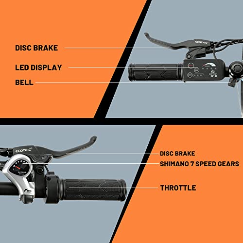 Ecotric Step-Through-2 20" Folding Electric Bicycle Powerful 350W Motor 36V/12.5Ah Removable Lithium Battery City Bike Alloy Frame Ebike Led Display - 90% Pre-Assembled #TOP6