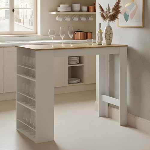 buybyroom Bartisch mit Stauraum Bartisch Küche, Stehtisch Bartheke...