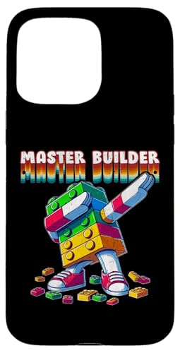 Retro Vintage Blocks Bricks Dabbing Master Builder �X�}�z�P�[�X iPhone 15 Pro Max �p