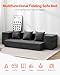 VEVOR 3 in 1 Klappsofa faltbares Schlafsofa mit 3 Kissen & waschbarem Bezug, umwandelbarer Schlafsessel aus 25D Memory Foam, Couch für Wohnzimmer Schlafzimmer, Hellgrau (Twin /1030x1930x225mm)