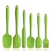 BINHAI Juego de espátulas de silicona de – Verde 6 piezas de espátula de goma antiadherente con núcleo de acero inoxidable – Espátula resistente al calor utensilios de cocina para cocinar