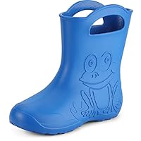 Ladeheid Women's EVA Lightweight Wellington Boots Rainy Wellies Rain Boots LA-CA-09 (Blue, 5/6 UK)