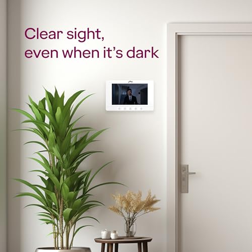 Image of Godrej Security Solutions ST NeX Pro 7 inch SeeThru Video Door Phone | WiFi Mobile Connectivity | 120 Camera with Angular Bracket | 2MP HD Resolution | Night Vision | Touch Buttons, Electric Lock Control