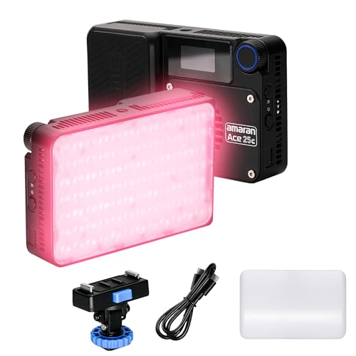 Aputure Amaran Ace 25C 25W RGB^BeCg 2300-10000K [d\VlogCg Av\ JڃrfICg (`R[, Ace 25C)