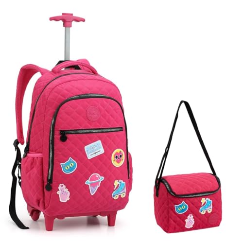 Mochila Infantil Rodinha com Lancheira Color Up Rosa