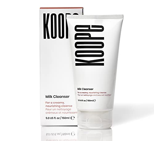Koope Milk Face Cleanser 5.0 oz - For Dry or Mature Skin, Rich Creamy Cleanser Softens and Nourishes.