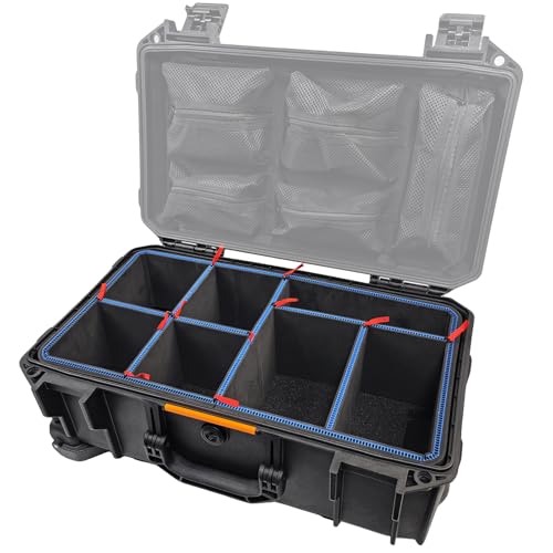 Divider System for Pelican V525 with Bottom Protective Foam, Knife, U-Clips