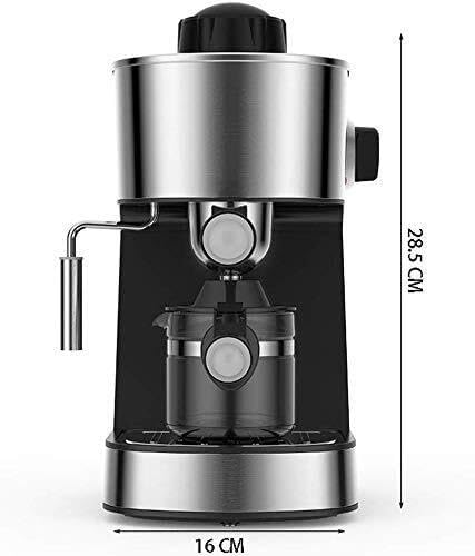 Miniatura 6 de Pequeña máquina de café espresso de vapor, bomba de presión semiautomática de 5 bares, café con leche, cafetera de capuchino y americano, plata,
