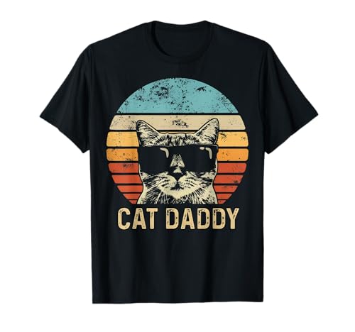 Funny Cat Daddy Lover Vintage Gift For Men T-Shirt