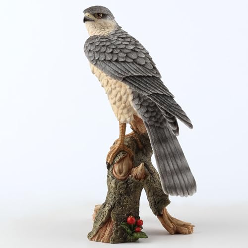 Figurita de Escultura de Animal Halcón de Poliresina Pintada a Mano miniatura 5