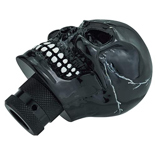 Lunsom Skull Gear Stick Shifter Knob, Resin Gear Shift Head Shifting Stick Handle Car Transmission Fit Automatic Manual Vehicle (Black J) #TOP4