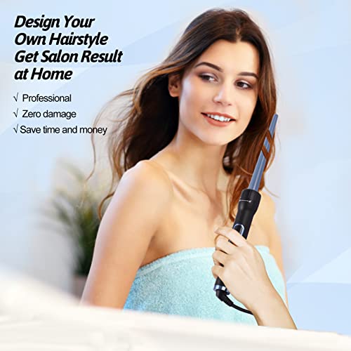 Pretfy 5 In 1 Curling Iron, Professional Curling Wand Set With Hair Straightener Brush, 5 Interchangeable Curling Iron Set Fast Heating For All Hair Types #TOP5
