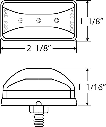 Optronics Mcl95As Led Marker/Clearance Light, Amber #TOP2