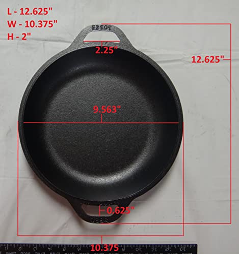 Lodge Cast Iron Serving Pot Cast Iron Double Dutch Oven, 5-Quart #TOP5