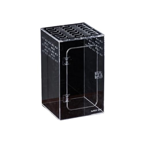 Caja de cría de reptiles de acrílico grande, jaula de terrario para tarántulas de insectos, anfibios, orugas, caracol, caja de alimentación de reptiles de acrílico transparente