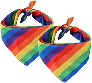 2 pcs Rainbow Bandana Gay Pride Accessory Fancy Dress Headband for Party Celebration Supplies